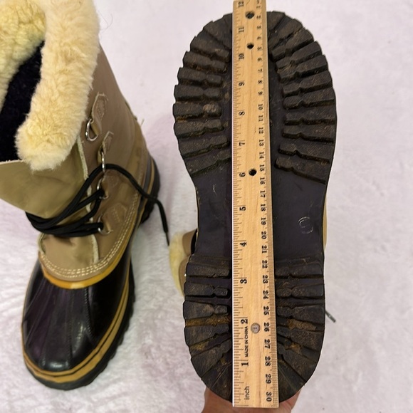 SOREL Men’s Caribou Fleece-trimmed Nubuck and Rubber Snow Boots 11 - Picture 15 of 15